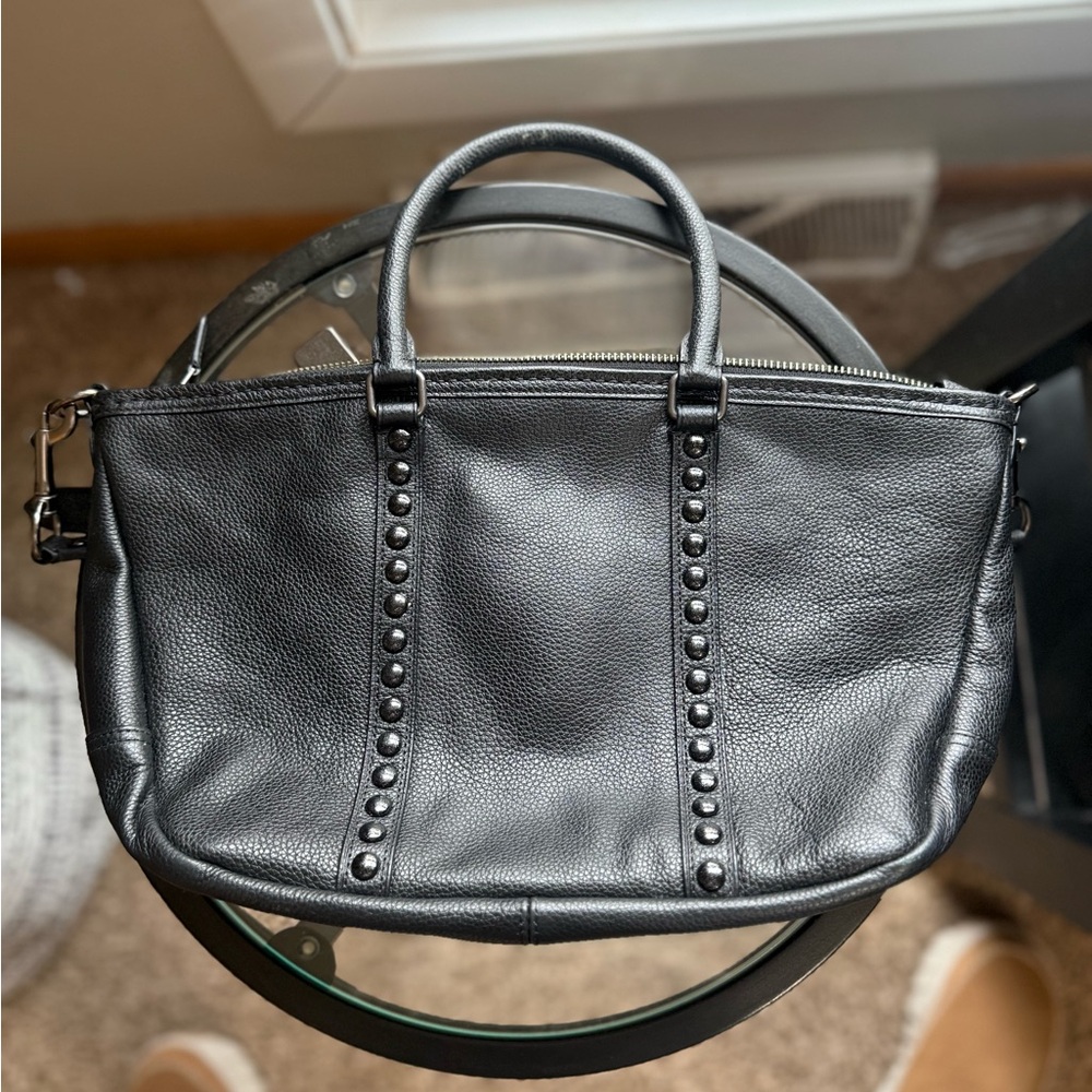 Coach Black Pebbled Leather Tote - Picture 3 of 9